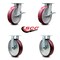 Service Caster 8 Inch Kingpinless Poly on Aluminum Wheel Caster Brakes 2 Rigid SCC, 2PK SCC-KP30S820-PAR-SLB-2-R-2 - alternate 3